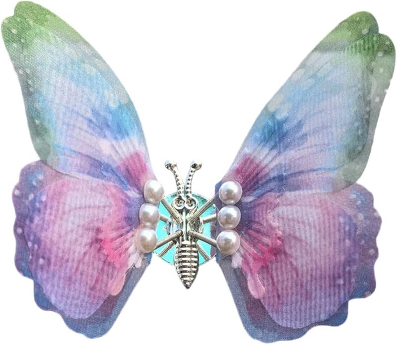 D Size Dashboard Car Ornament with Butterfly Shape and Colorful Pearl for Air Vent Interior Styling - Image 1